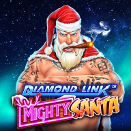 Diamond Link Mighty Santa Boarded Up logo