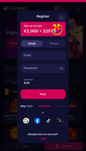 NV Casino registration