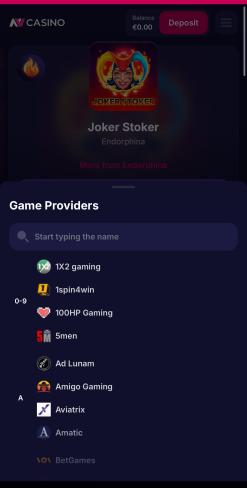 Furnizori de jocuri de cazino NV