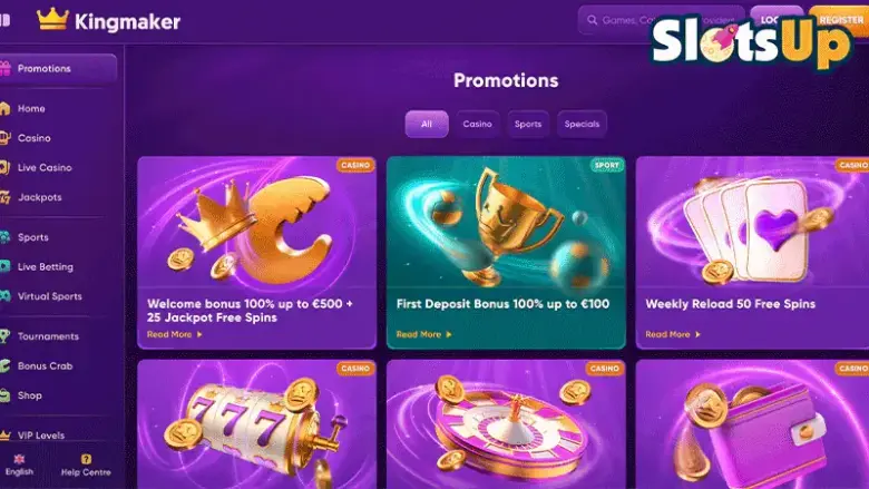 Kingmaker casino bonusuri