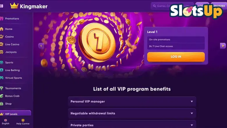 Kingmaker casino VIP