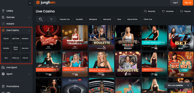 JungliWin live casino