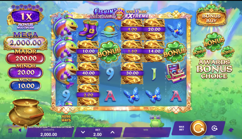 Fishin' Pots of Gold: Gold Blitz EXTREME Main Screen