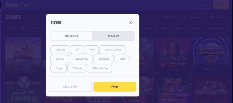 Jocuri și Păcănele Lalabet Casino