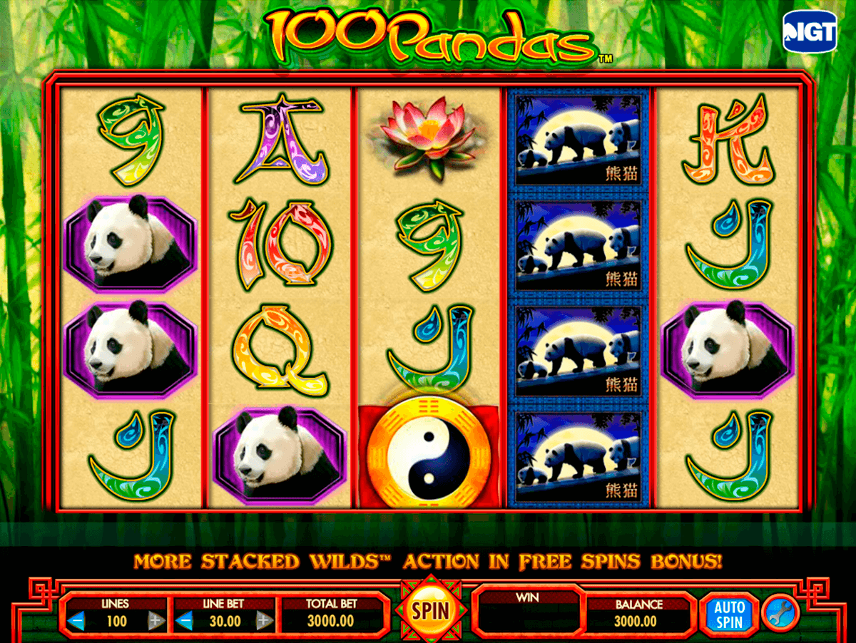 100 pandas igt pacanele