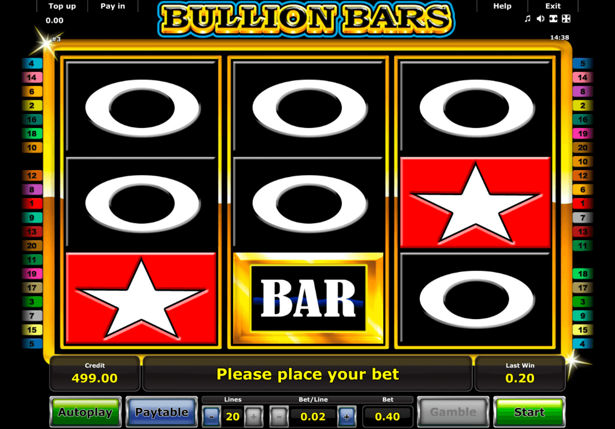 bullion bars novomatic pacanele