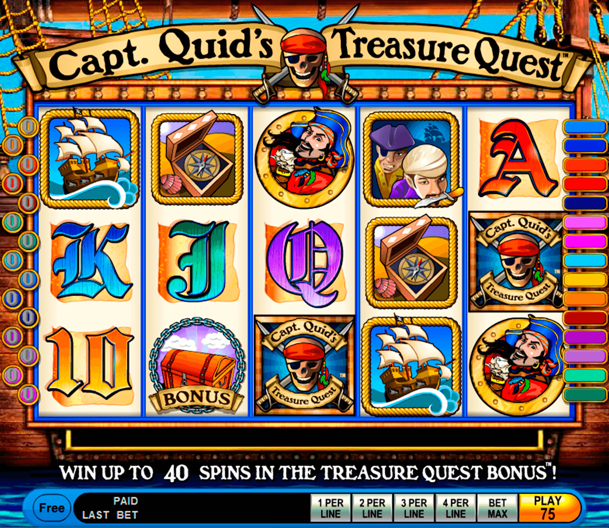 capt quids treasure quest igt pacanele 