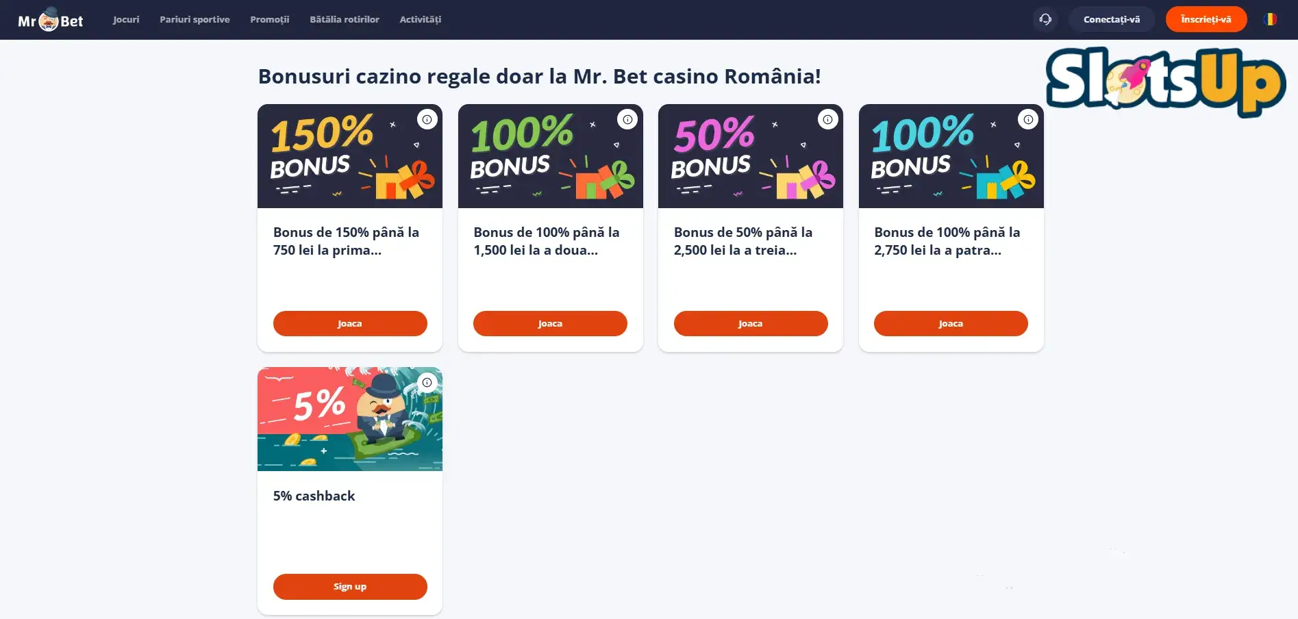 Bonusuri de cazino online Mr.Bet