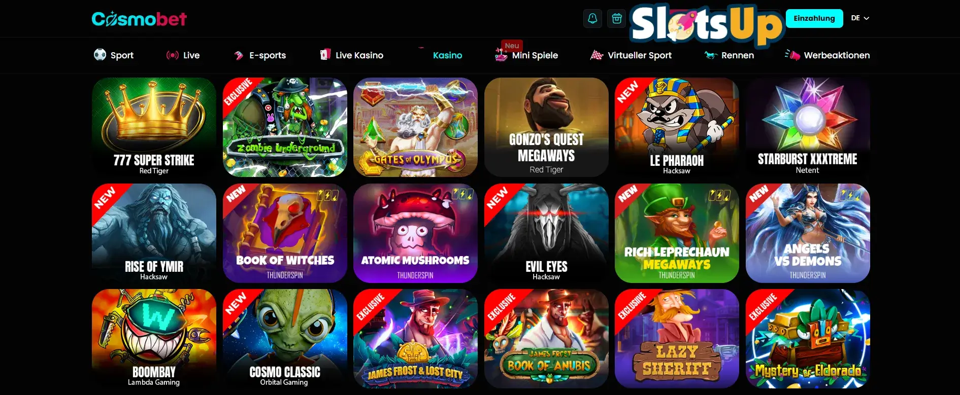 Sloturi și jocuri Cosmobet Online Casino