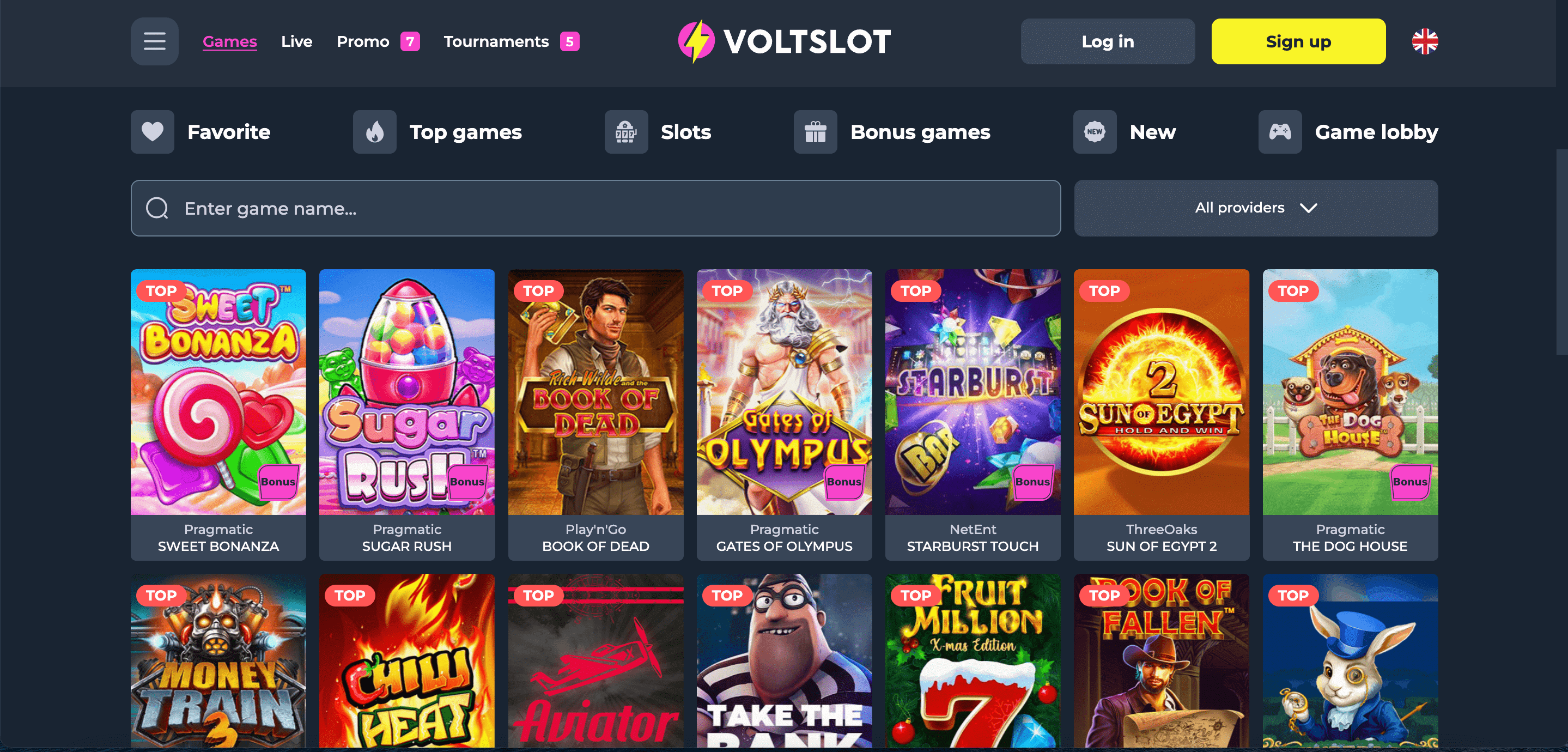 VoltSlot homepage