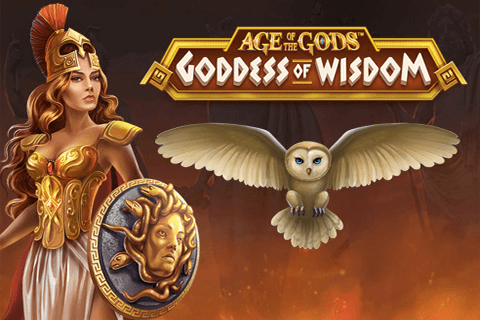 logo age of the gods goddess of wisdom playtech 
