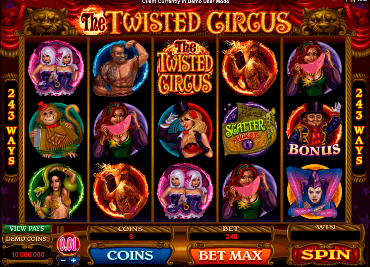 the twisted circus microgaming pacanele 